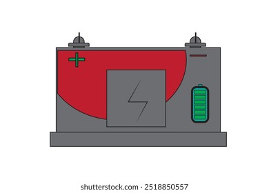 Battery vector illustration graphics for web and app design, marketing, advertising, branding, and print or digital media mockups.
