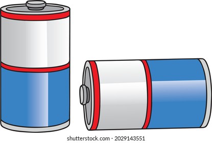 ilustración vectorial de batería aislada en fondo blanco