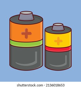 battery Vector illustration on a transparent background. Premium quality symmbols. Vector line flat icons for concept and graphic design. 