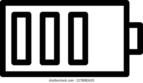 ilustración de vectores de batería en un fondo transparente.Símbolos de calidad superior.Iconos vectores de trazo para el diseño de conceptos y gráficos.