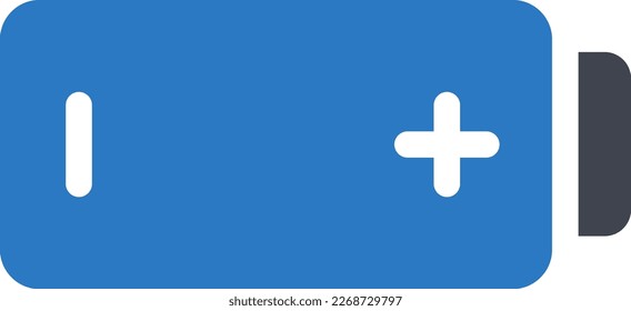 ilustración del vector de batería en un fondo transparente. Símbolos de calidad superior. Iconos vectoriales de glifos para diseño de conceptos y gráficos. 
