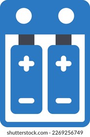 ilustración del vector de batería en un fondo transparente. Símbolos de calidad superior. Iconos vectoriales de glifos para diseño de conceptos y gráficos. 
