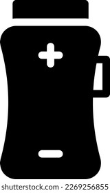 ilustración del vector de batería en un fondo transparente. Símbolos de calidad superior. Iconos vectoriales de glifos para diseño de conceptos y gráficos. 
