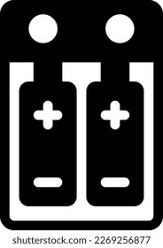 ilustración del vector de batería en un fondo transparente. Símbolos de calidad superior. Iconos vectoriales de glifos para diseño de conceptos y gráficos. 
