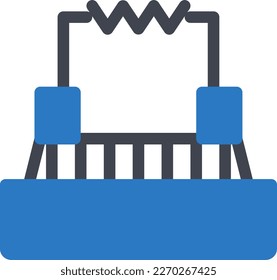 ilustración del vector de batería en un fondo transparente. Símbolos de calidad superior. Iconos vectoriales de glifos para diseño de conceptos y gráficos.