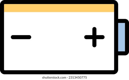battery Vector illustration on a transparent background. Premium quality symmbols. Line Color vector icons for concept and graphic design.