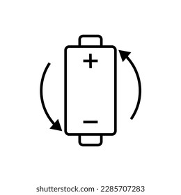 Battery vector illustration. Rechargeable battery vector illustration. Renewable energy .