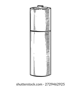 Battery vector line art hand drawn illustration