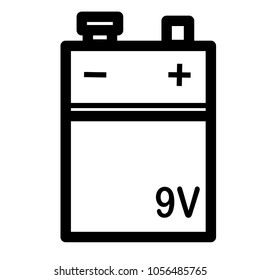 battery vector line art template