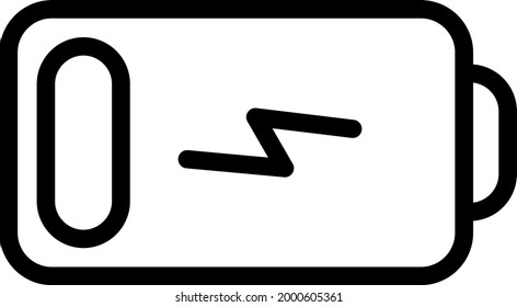 Battery Vector Line Icon Design
