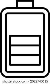Battery Vector Line Icon Design
