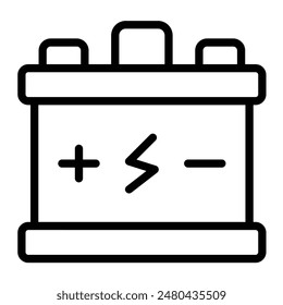Symbol für die Batterielinie-Vektorgrafik