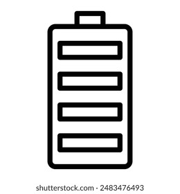 Battery Vector Line Icon Design