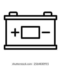 Battery Vector Line Icon Design