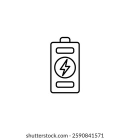 Battery vector line icon icons design