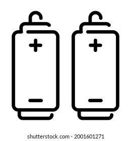 Línea vectorial de la batería Icono- Ilustración vectorial de alta calidad de estilo moderno.