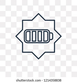 Battery vector outline icon isolated on transparent background, high quality linear Battery transparency concept can be used web and mobile