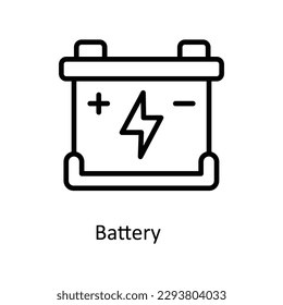 Battery Vector  outline Icons. Simple stock illustration stock