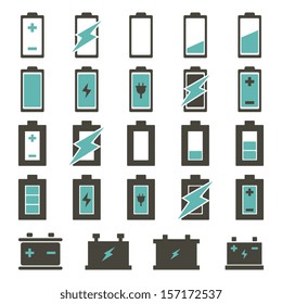 Battery Vector set - Color