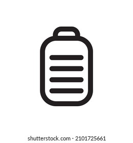 Battery vector Solid Icon Design Symbol on White background EPS 10 File