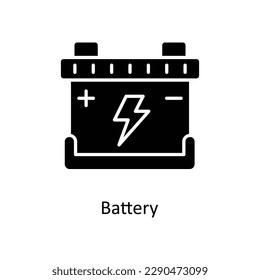 Battery Vector    Solid Icons. Simple stock illustration stock