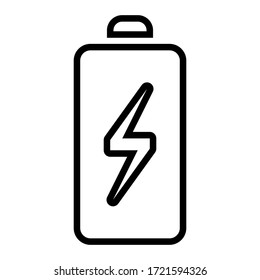 
battery vector that is being cas with the outline style