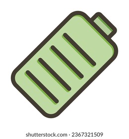 Battery Vector Thick Line Filled Colors Icon For Personal And Commercial Use.
