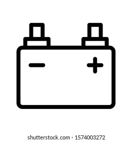 battery vector thin line icon 