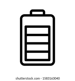 battery vector thin line icon