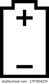 battery vector thin line icon 