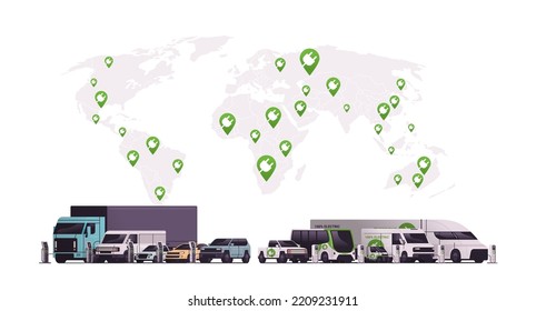 battery vehicles at recharging power station charger electric cars chargers network EV management zero emission transport