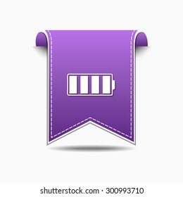Battery Violet Vector Icon Design