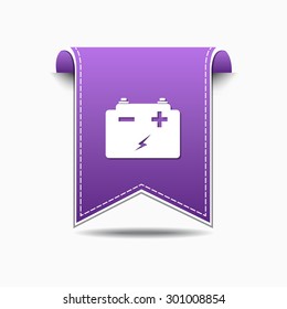 Battery Violet Vector Icon Design