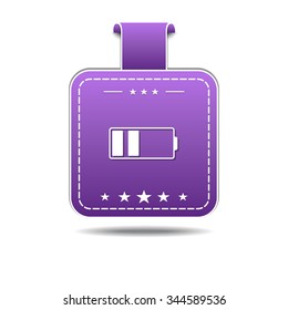Battery Violet Vector Icon Design