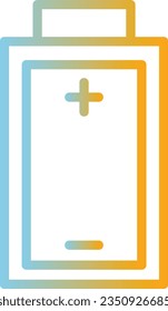Battery Voltage Power Gradient Line Icon