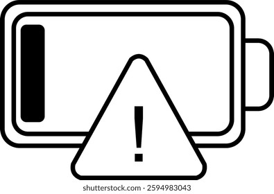 Battery warning indicator icon design vector symbol illustration