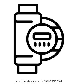 Battery washer machine icon. Outline Battery washer machine vector icon for web design isolated on white background