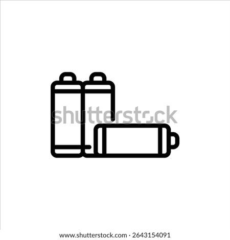 battery waste outline icon. hazardous waste black line illustration.