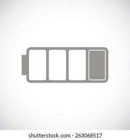 Battery web black icon on a white background. Vector symbol