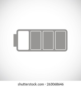 Battery web black icon on a white background. Vector symbol