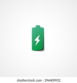 Battery web icon on white background