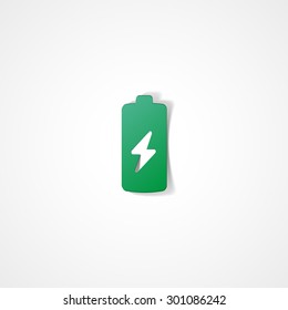 Battery web icon on white background