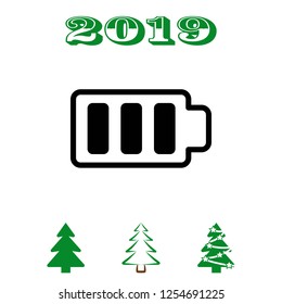 Battery web icon, battery icon vector