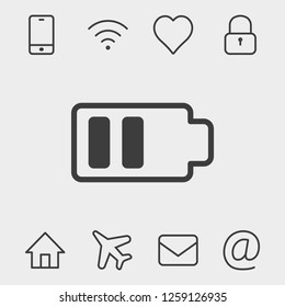 Battery web icon, battery icon vector