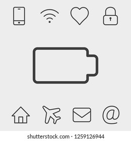 Battery web icon, battery icon vector