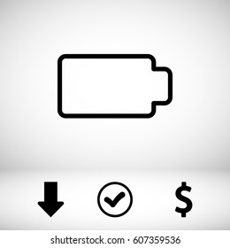 Battery web icon, battery icon vector