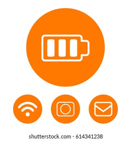 Battery web icon, battery icon vector