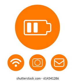 Battery web icon, battery icon vector