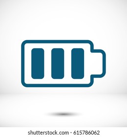 Battery web icon, battery icon vector