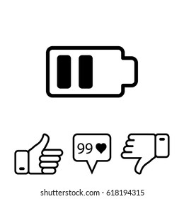 Battery web icon, battery icon vector